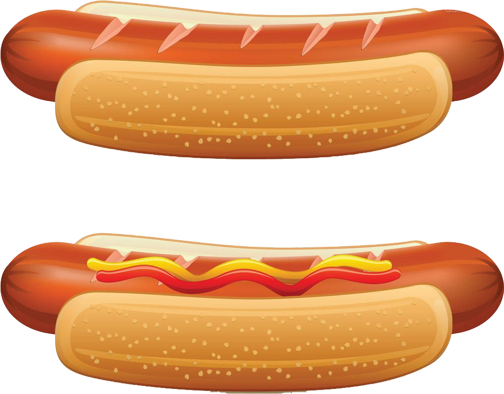 Hot Dog Hamburger Fast Food Clip Art - Hot Dog Illustration (1000x853)