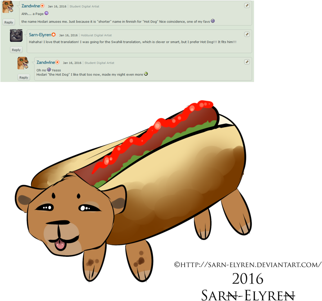 Hot Dog Hodari By Sarn-elyren - Cartoon (1280x1267)