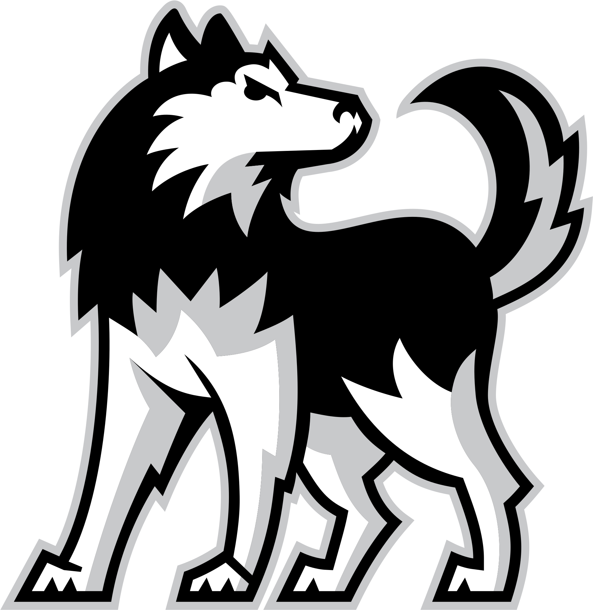 Niu Huskies Logo Png Transparent - Northern Illinois University Husky (2400x2400)