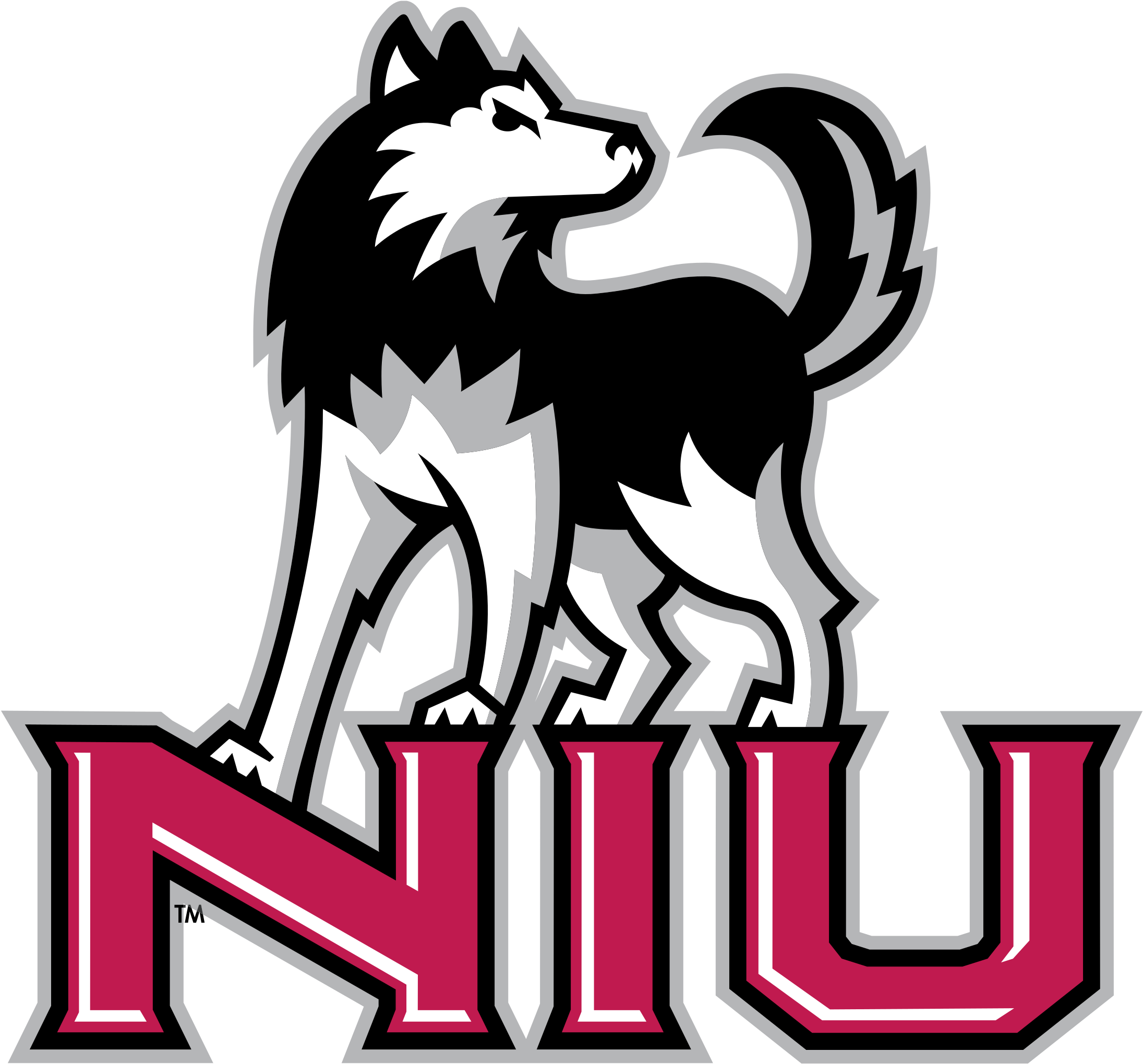 Niu Huskies Logo Logo Png Transparent - Northern Illinois University Husky (2400x2400)