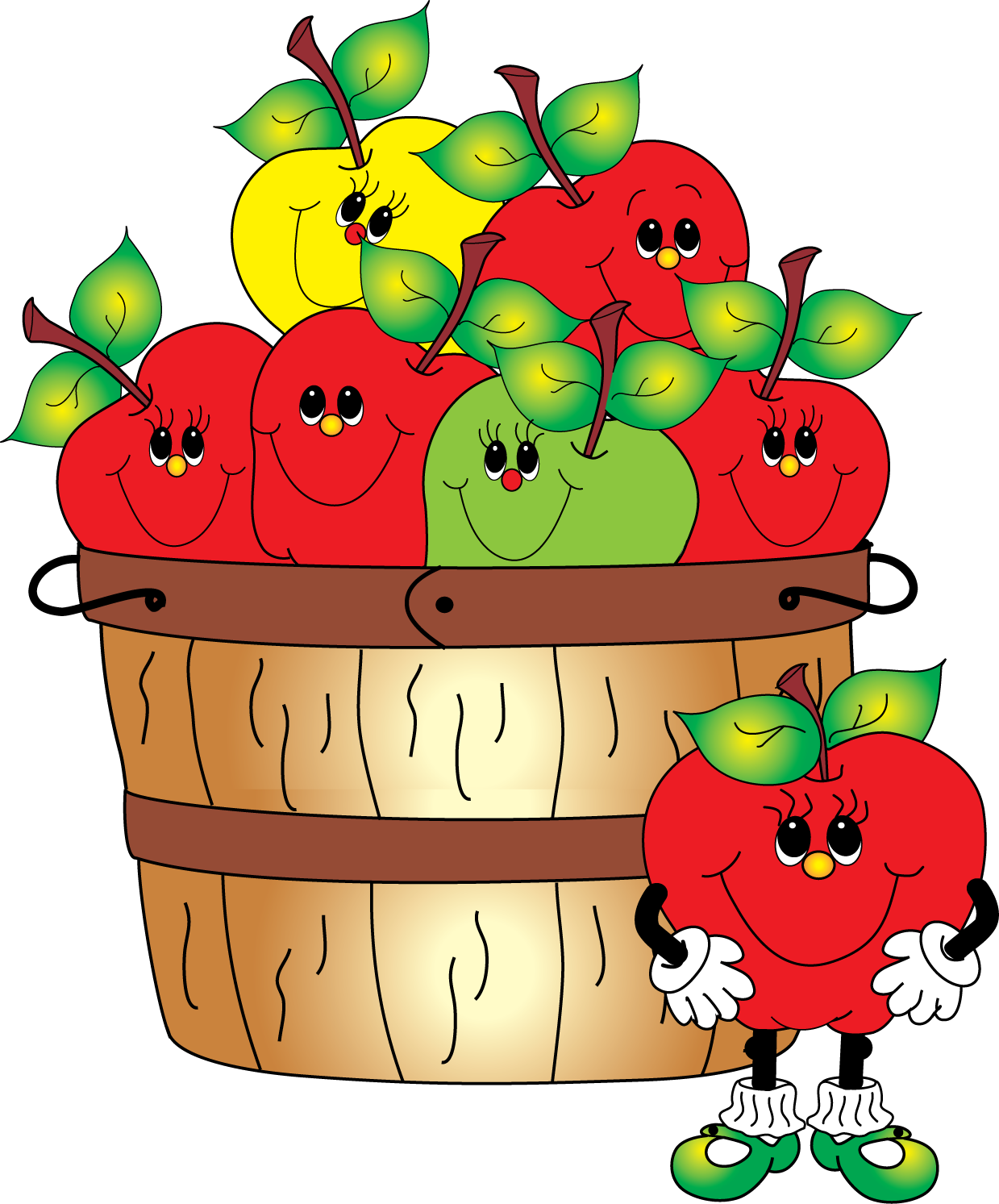 Bushel Of Apple S Cliparts - Clip Art (1239x1493)