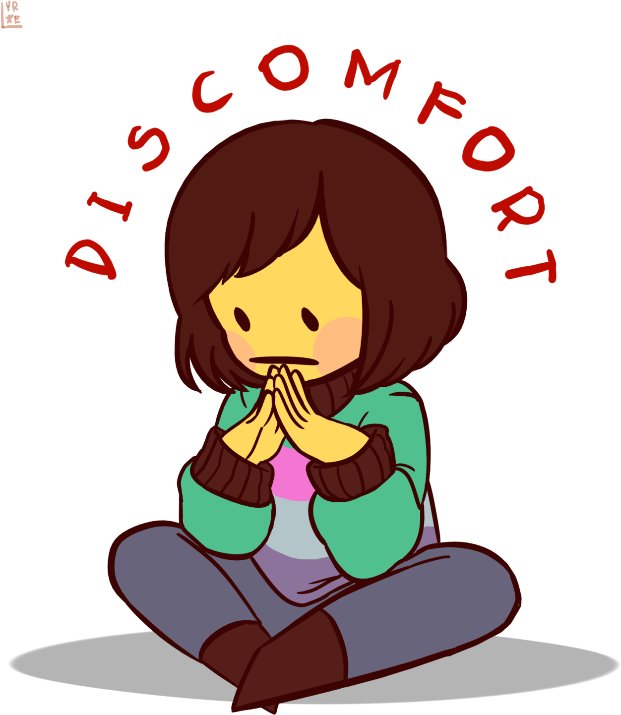 Yr C O Undertale Male Boy Cartoon Clip Art - Chisk Discomfort (1280x1464)