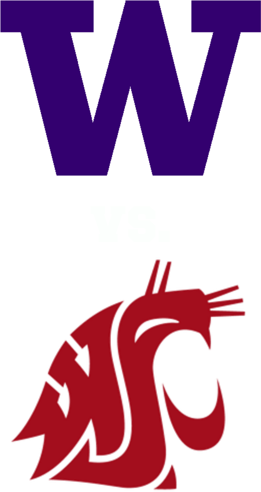 Huskies Vs Cougars - Washington State University Mascot (900x1800)