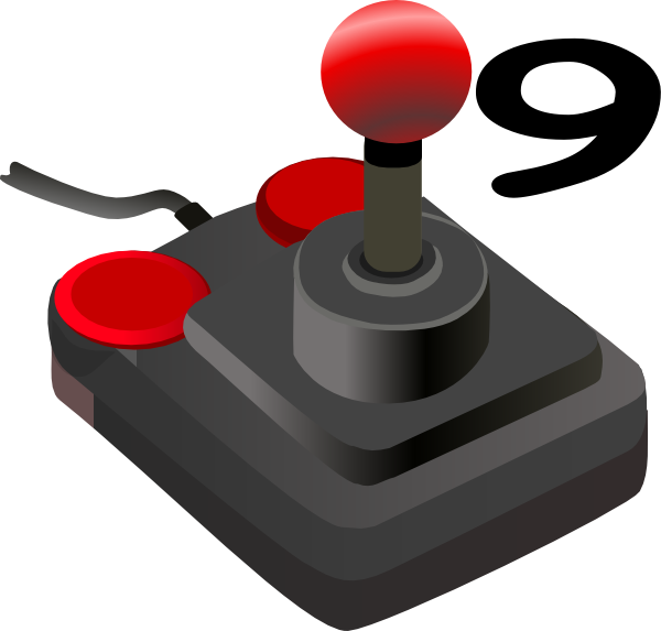 Joystick Nine Clip Art At Clker - Joystick (600x573)