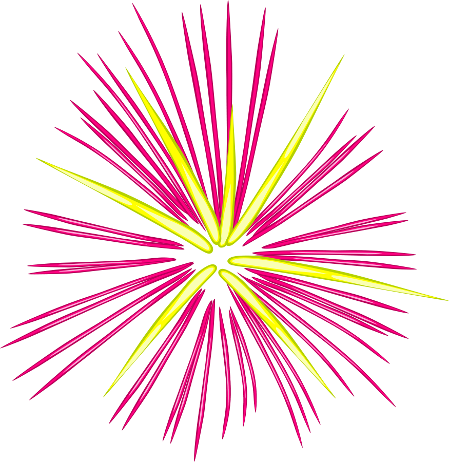 Fireworks Clipart Vector - New Years Fireworks Clipart (875x900)