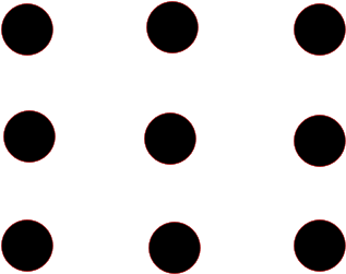Dots Clipart Nine - 9 Dot Pattern (600x400)