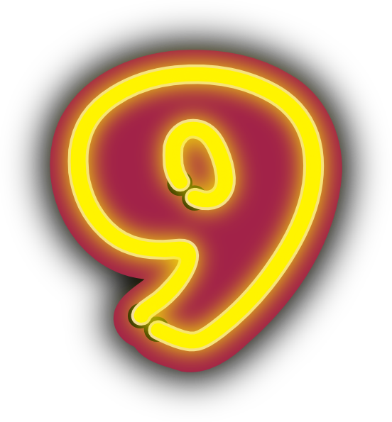 Number Nine Clip Art At Clker - Three Clip Art (552x595)