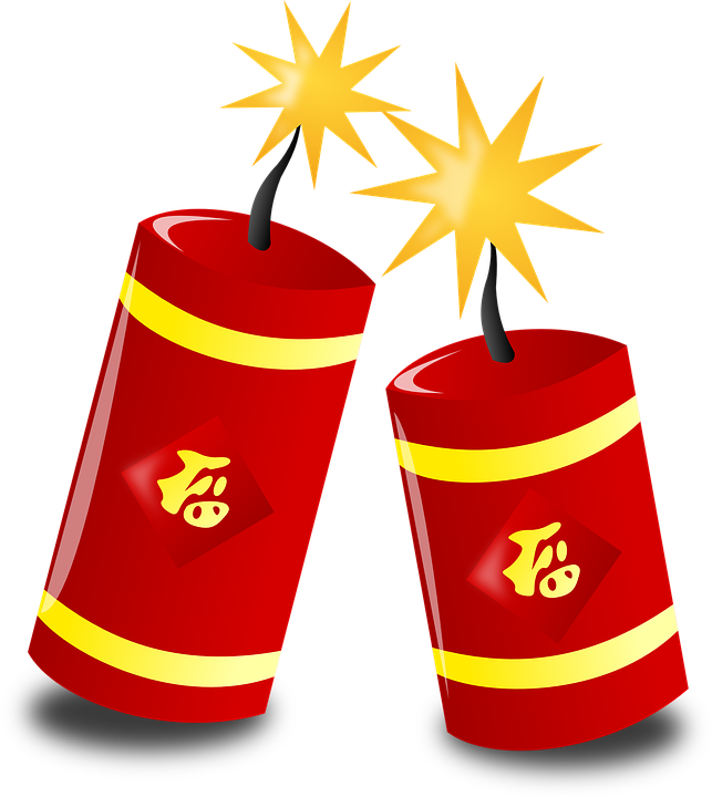 Free Fireworks Clipart 24, Buy Clip Art - Chinese New Year Clipart (643x720)
