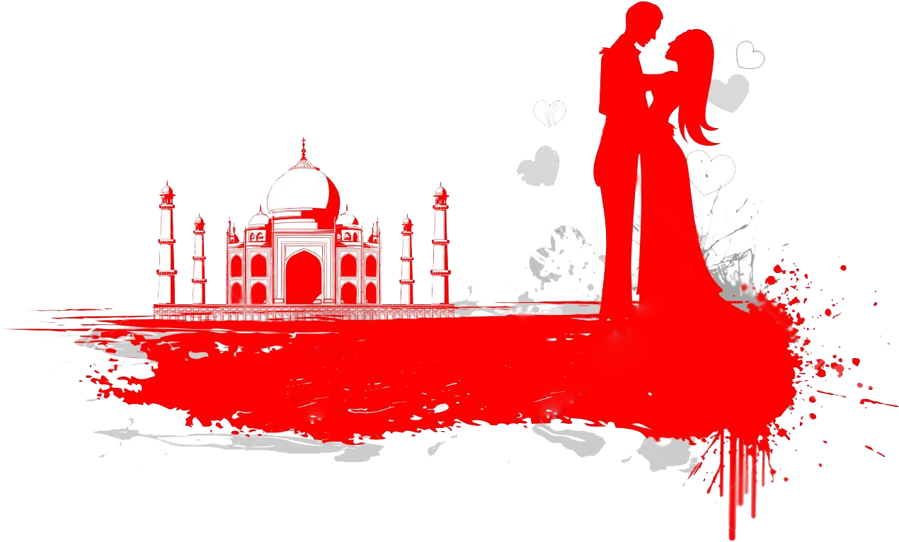 Love Png Background Image - Taj Mahal In Love (1300x816)