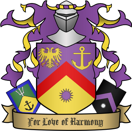 The Royal Council Of Raaneka Queen Bhakti And King - Coat Of Arms Rpg (432x446)