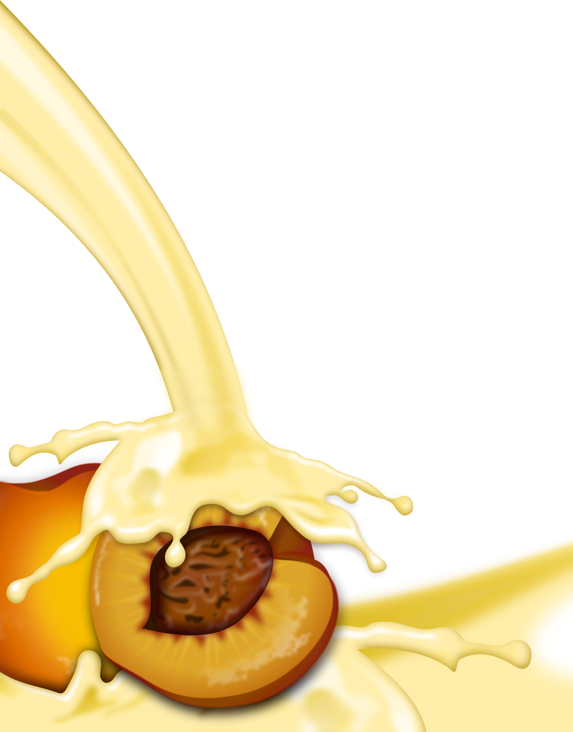 The Peach And The Milk - Milk Vector (1846x2358)