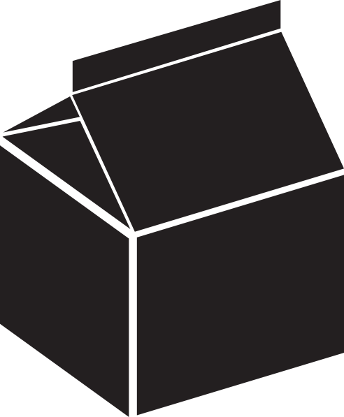 Milk Carton Clipart Small - Carton Svg (492x597)