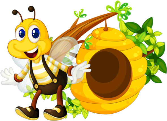21 - Bee Clipart Png (600x447)