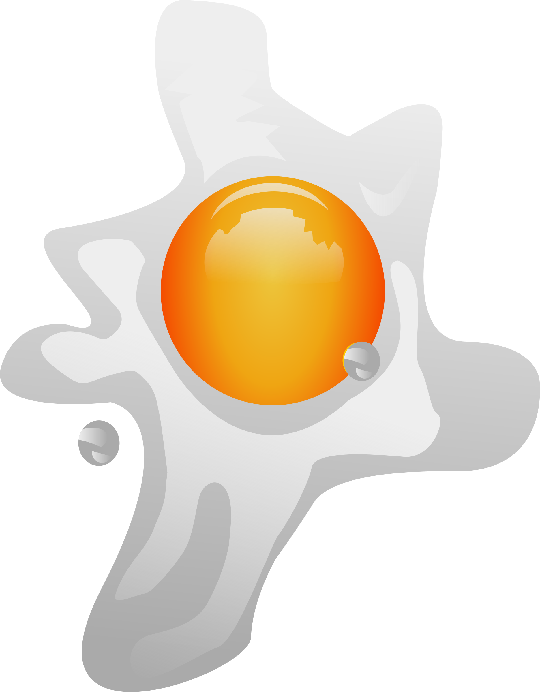 Fried Egg Clipart Transparent - Yolk Clipart Png (1872x2400)