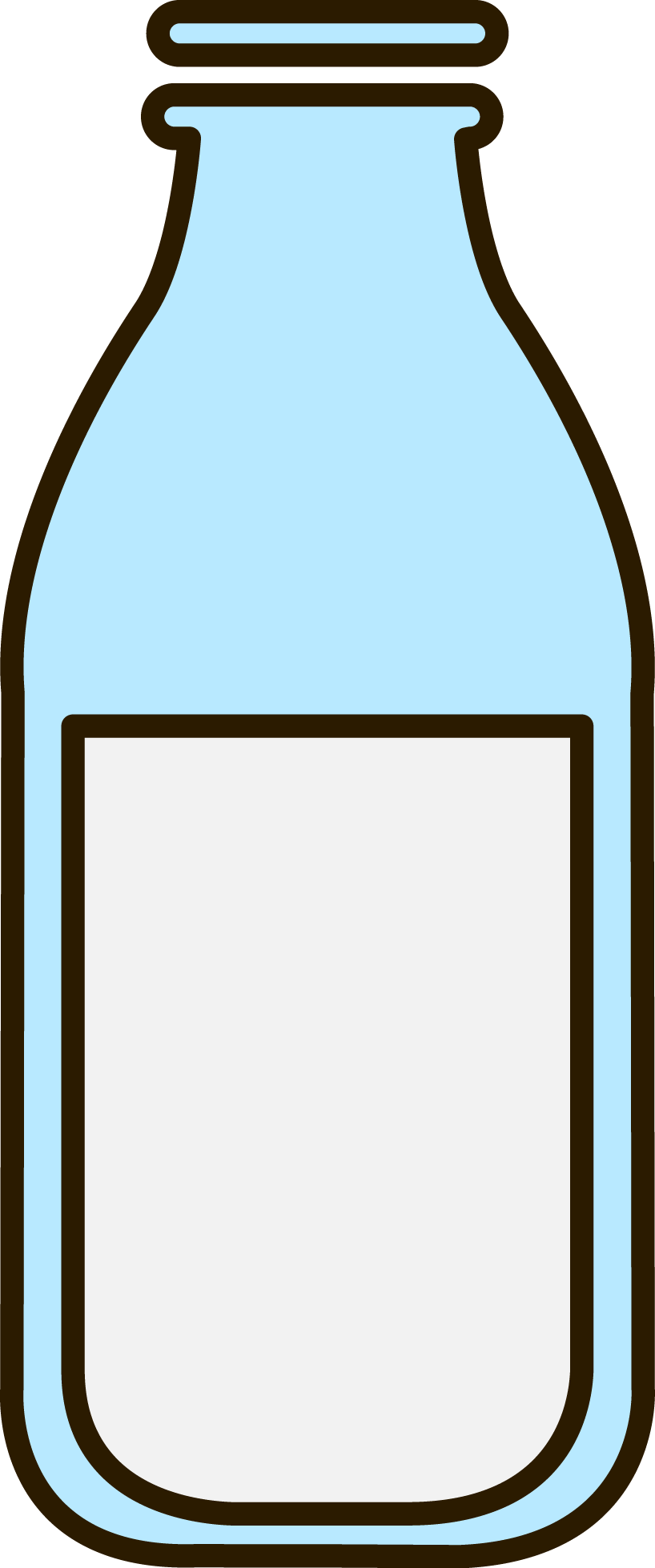 Png Coloured - Milk (818x1959)