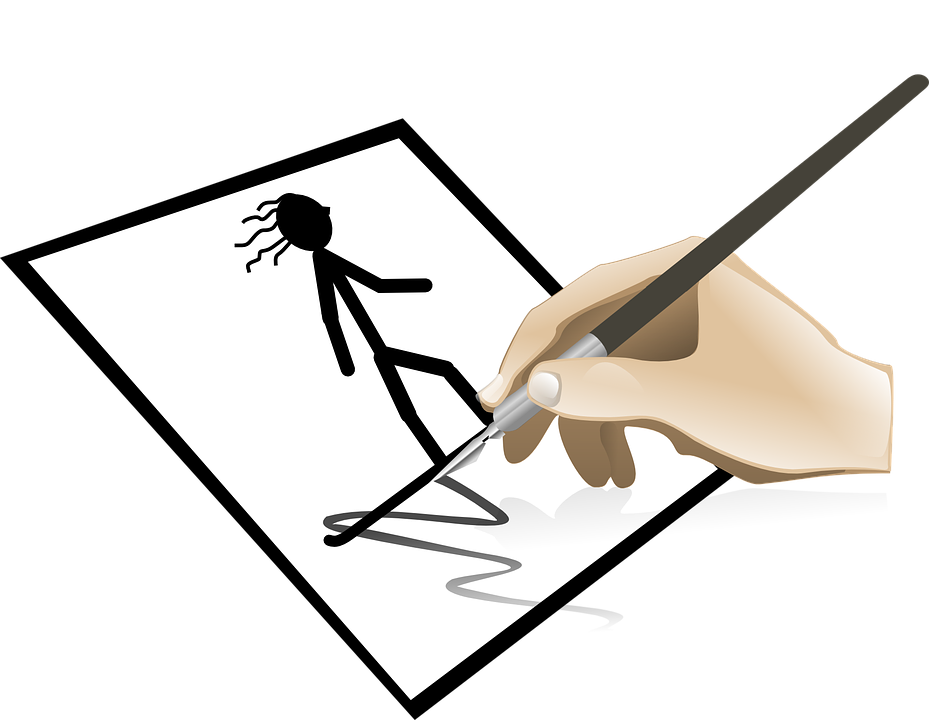 Hand Writing With Pen - Draw A Picture Png (929x720)