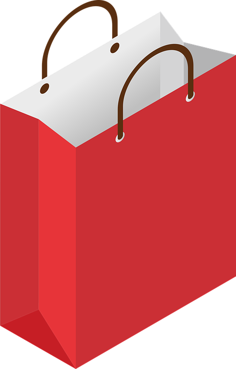 White Bag Cliparts 18, - Red Shopping Bag Png (461x720)
