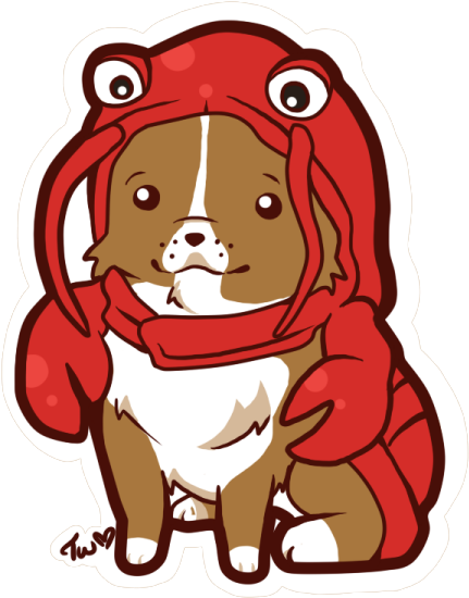 Lobster Roll Pembroke Welsh Corgi Puppy Clip Art - Lobster Roll Pembroke Welsh Corgi Puppy Clip Art (558x567)