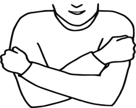 28 Collection Of Hug Self Clipart - Give Yourself A Hug Clipart (438x348)