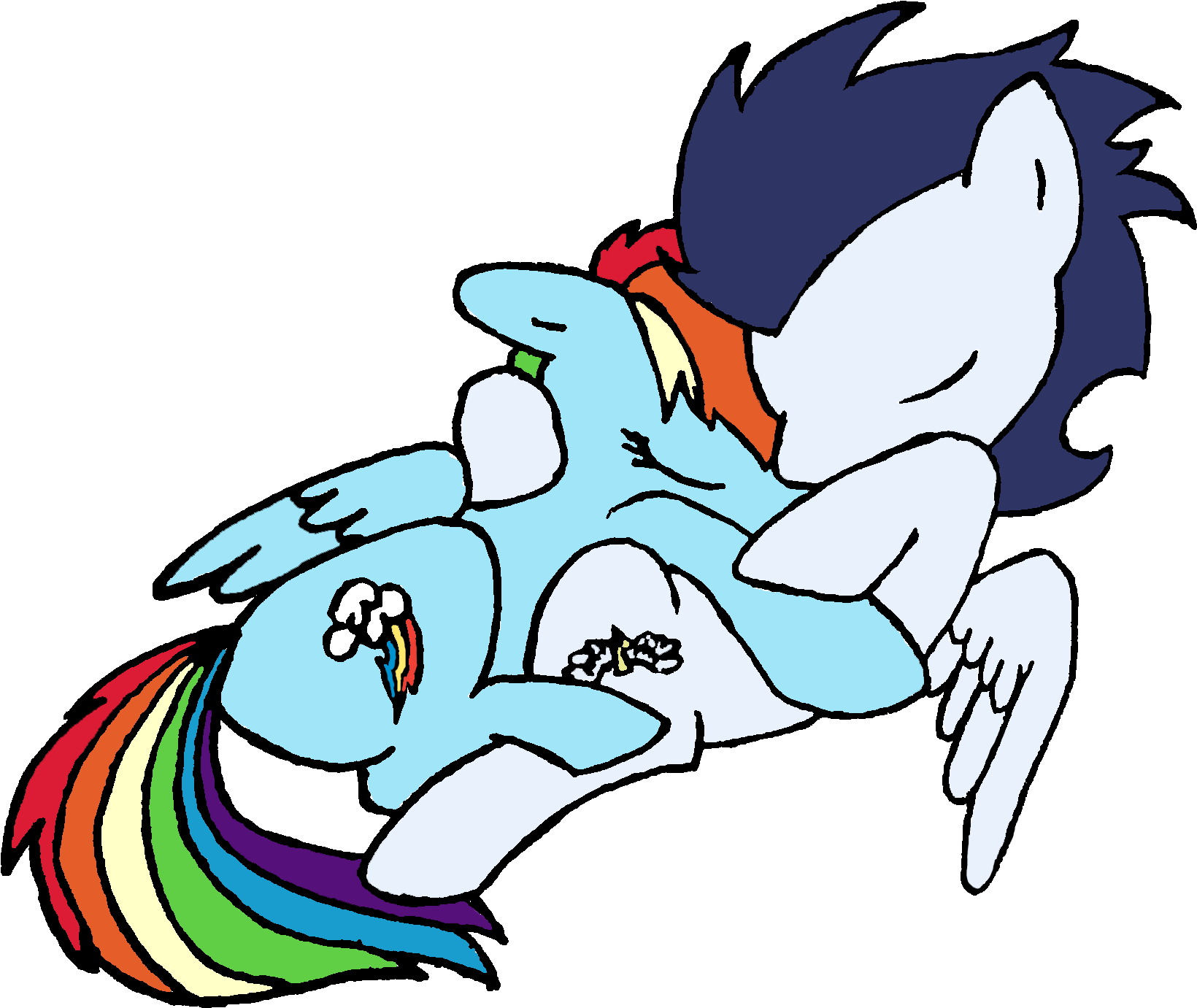 Rainbow Dash White Beak Vertebrate Clip Art Line Art - Cartoon (2048x1536)