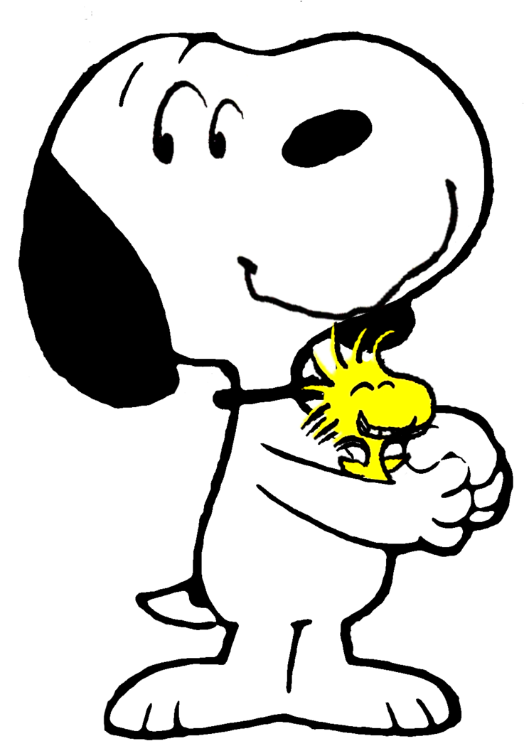 Friendly Hug By Bradsnoopy97 By Bradsnoopy97 - Snoopy With Woodstock On His Head (737x1085)