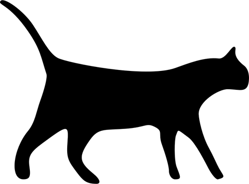 20037 Black Cat Silhouette Clip Art Free Public Domain - Cat Silhouette Clip Art (500x371)