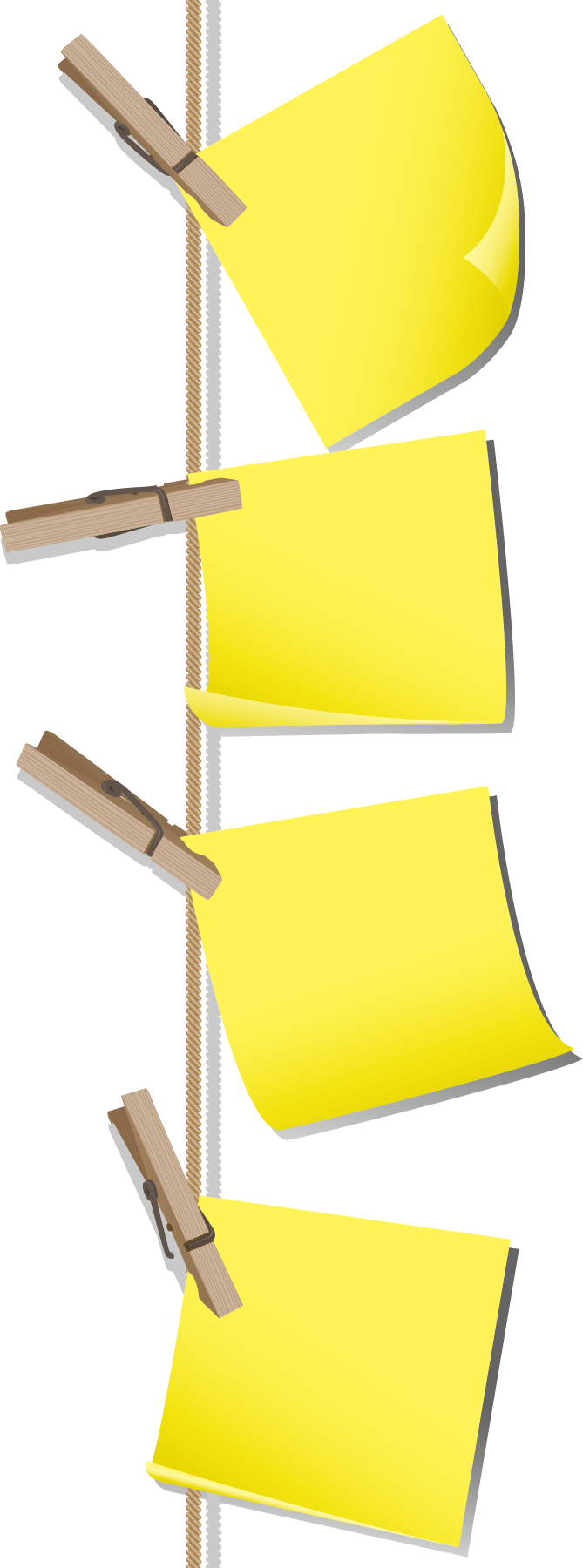 Paper Post-it Note Clip Art - Paper Post-it Note Clip Art (669x1800)