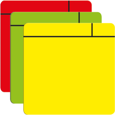 Flexible Vinyl Magnetic Post Notes 10 X 10cm Red, Green - Yellow (400x400)