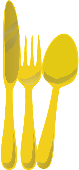 Spoon Clipart Dinner Set - Garfo Colher E Faca Png (360x720)