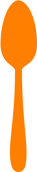 Spoon Clipart Orange - Spoon Clipart Orange (246x591)