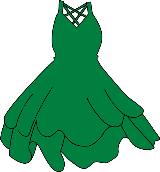 How To Set Use Green Dress Svg Vector - Black Dress Clip Art (552x595)