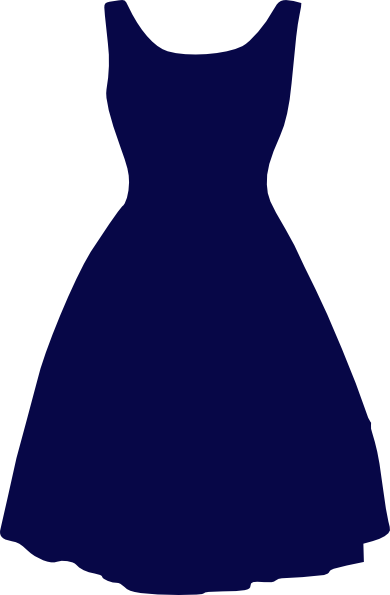 Blue Dress Clip Art At Clker - Dress Clip Art Transparent Background (390x595)
