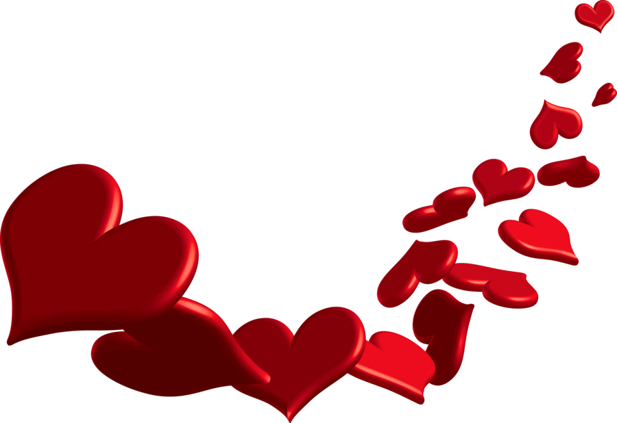 Hearts 02 By Black B O X - Wedding Heart Border Png (900x618)