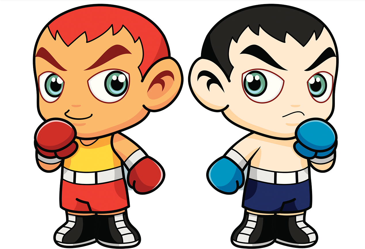 Boxing Cartoon Muay Thai Drawing - Boxing Cartoon (1268x875)