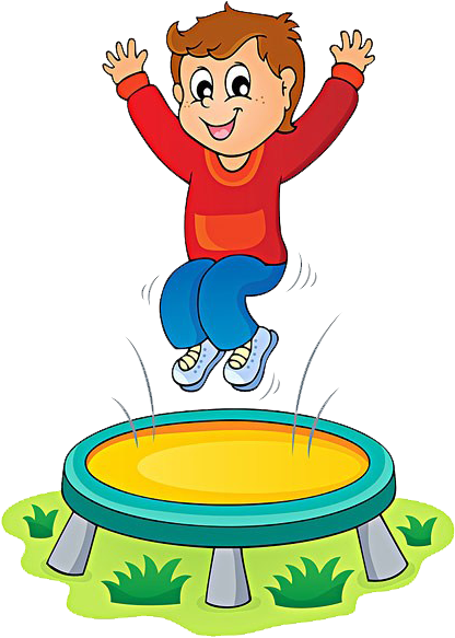 Jumping Royalty-free Clip Art - Boy Jumping On Trampoline Clipart ...