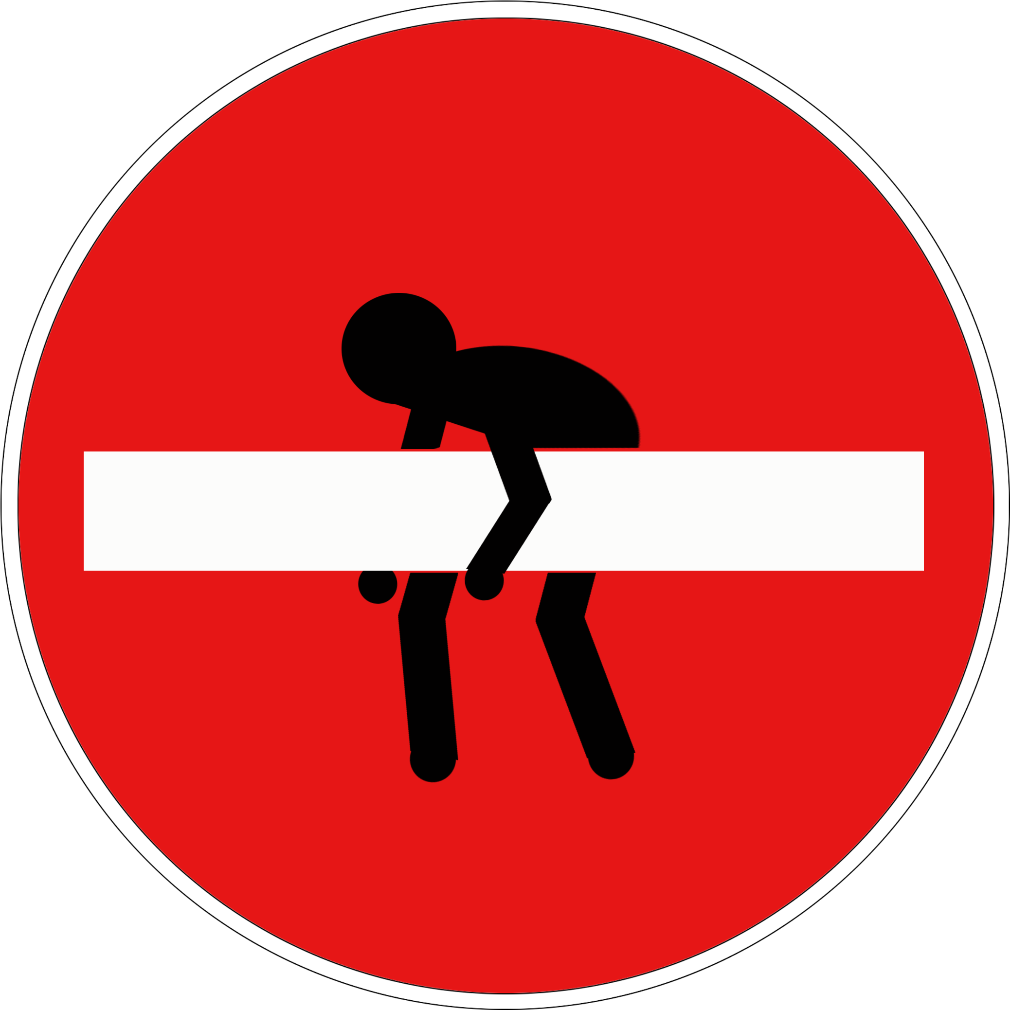 Stick Figure - Traffic Sign.