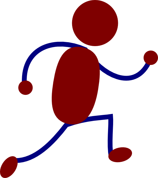 Top Running Figure Clip Art With Stick Figure Man Clip - Red Stick Figures Clip Art (528x595)