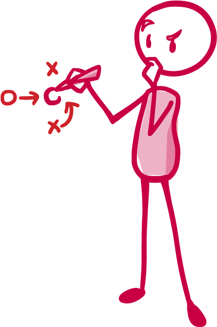 Strategist - Stick Figures Writing Om Whiteboard (542x714)