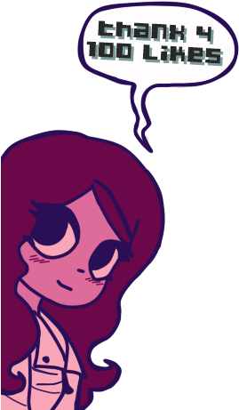 Gracias Por Los 100 Likes By Lechugazaxxx - Cartoon (500x490)