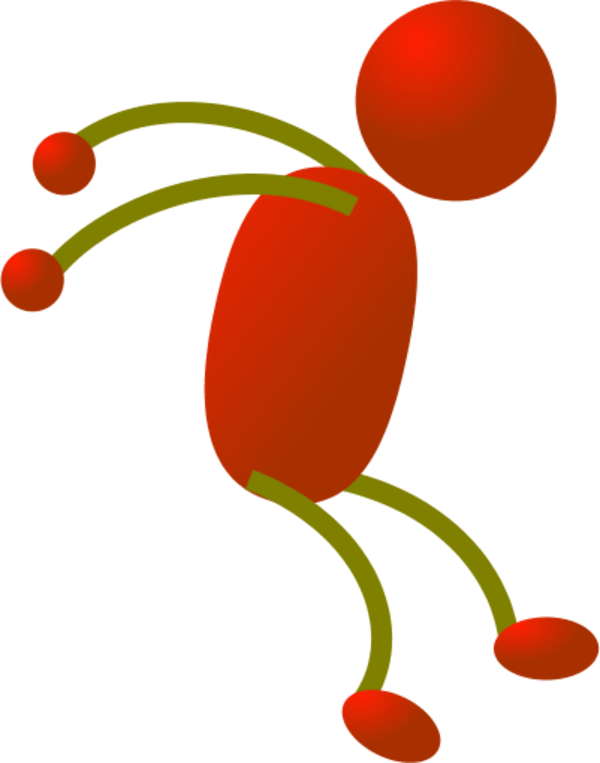 Stick Figure Man Jumping Vector Clip Art - Clip Art (600x763)
