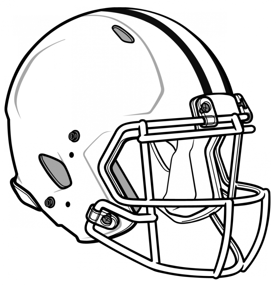 Free Football - Drawing Of A Football Helmet (940x960)