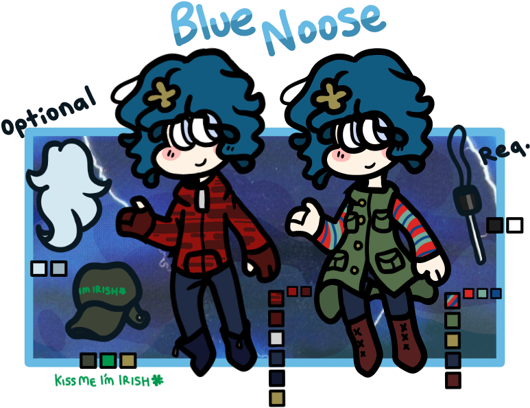 Blue Noose By Bluearcan9d - Cartoon (797x653)