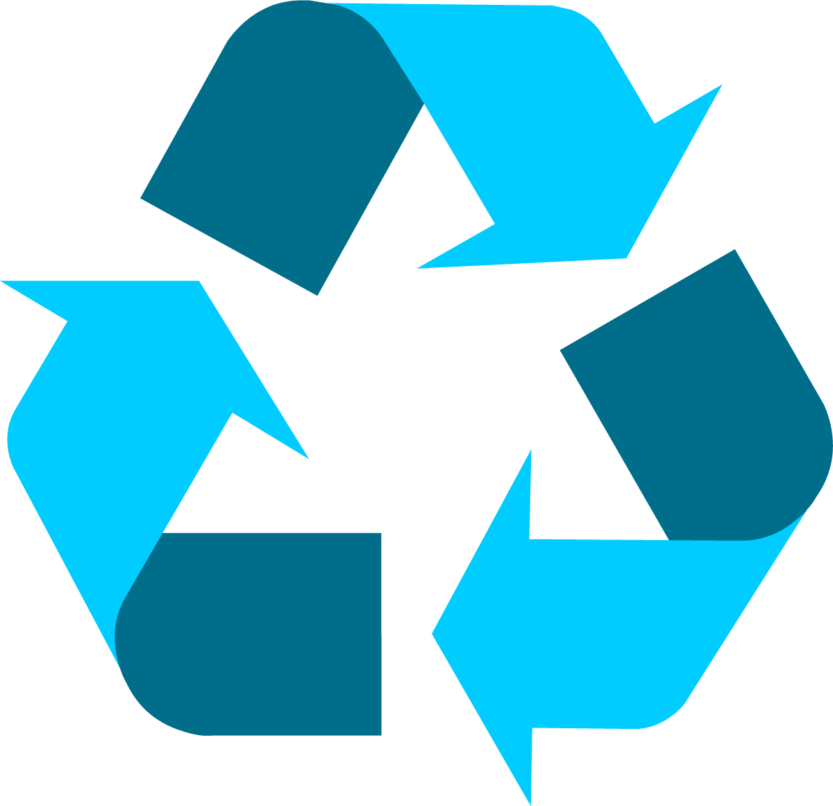 Light Blue Universal Recycling Symbol / Logo / Sign - Recycling Symbols (1200x1161)