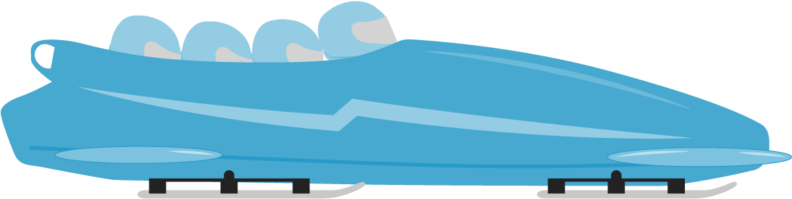 24 Kmh - Bobsled Png (1201x537)