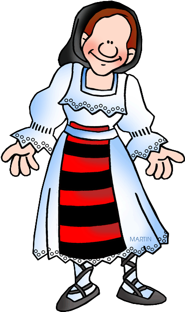 Romanian Woman - Romanian Boy Clipart (398x648)