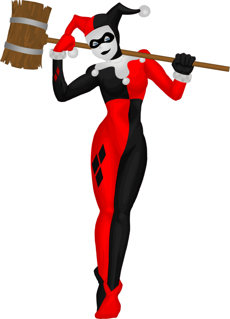 Harley Quinn By Abdomental - Harley Quinn With Hammer (759x1053)