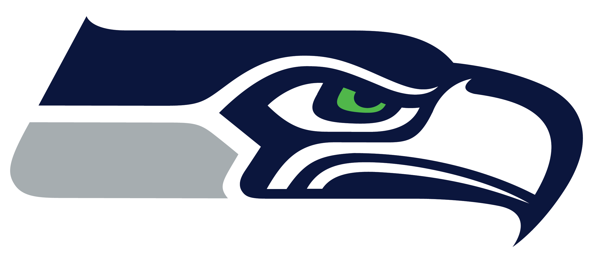 Lgo Nfl Seattle Seahawks - Seattle Seahawks Logo Png (2467x1095)
