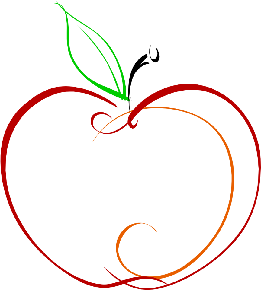 Apple Clip Art - Apple Outline Clipart (960x960)