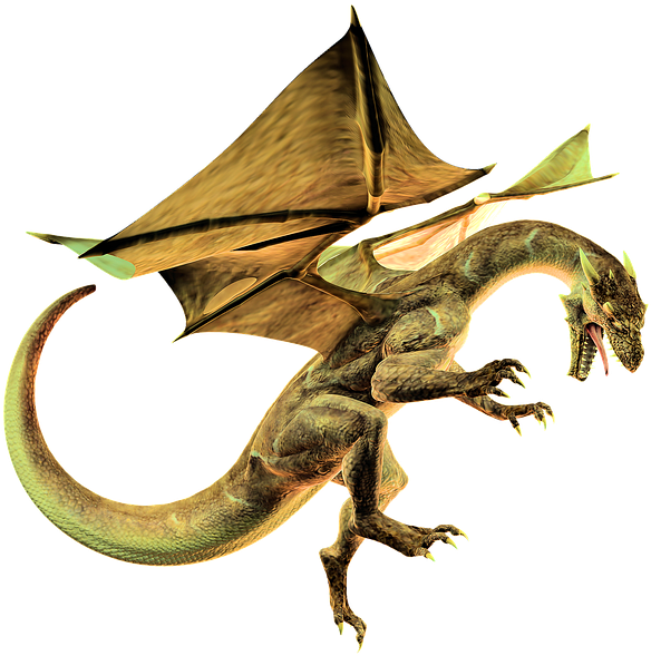 Fantasy Dragon Transparent Png - Yellow Dragon Png (720x720)