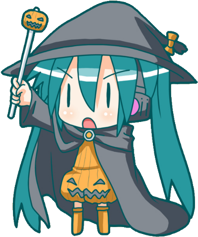 Hatsune Miku Halloween - Anime Halloween Hatsune Miku (512x512)